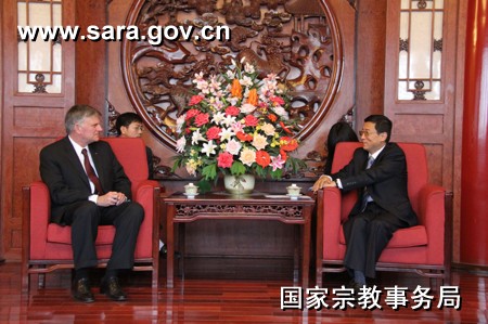 蒋坚永副局长会见美国葛培理布道会总裁葛福临牧师